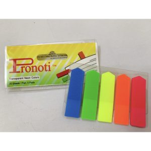 Giấy ghi chú 5 màu nhựa Pronoti