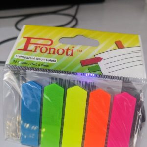 Giấy ghi chú 5 màu nhựa Pronoti