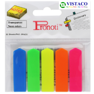 Giấy ghi chú 5 màu nhựa Pronoti