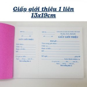 Giấy Giới Thiệu 1 liên