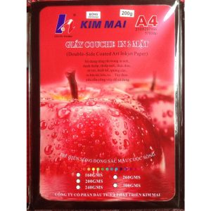 Giấy in ảnh 2 mặt bóng A4 Kim Mai (50 tờ/tập)
