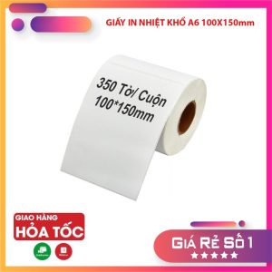 Giấy in nhiệt 100x150 cuộn 350 tem