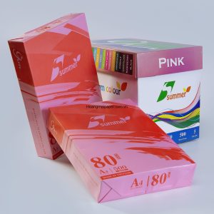 Giấy photo màu A4 Summer hồng 80gsm