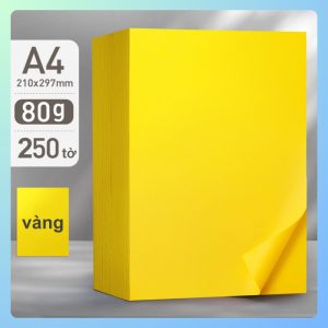 Giấy photo màu A4 Summer vàng 80gsm