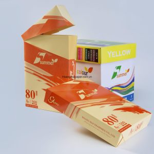 Giấy photo màu A4 Summer vàng 80gsm