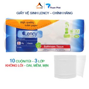 Giấy Vệ Sinh Lency 10 Cuộn Không Lõi