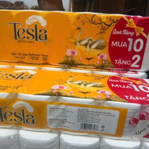 Giấy Vệ Sinh Tesla không lõi (10 cuộn/bịch)
