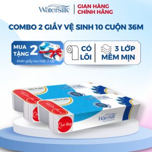 Giấy Vệ Sinh WATERSILK Cao Cấp 36M 10 Cuộn
