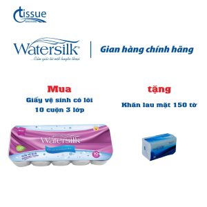 Giấy Vệ Sinh WATERSILK Cao Cấp 36M 10 Cuộn