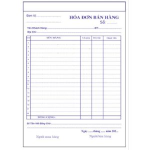 Hóa Đơn Bán Lẻ A5 1 Liên