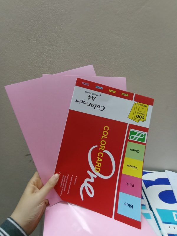 Bìa màu One A4-160 Hồng