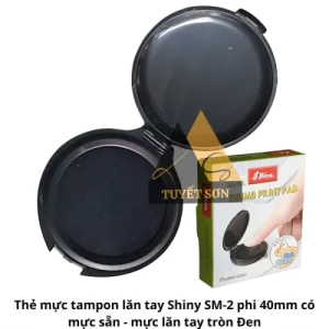 Hộp dấu lăn tay Shiny SM-01 màu đen
