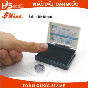 Hộp dấu lăn tay Shiny SM-01 màu xanh