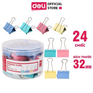 Kẹp bướm màu 15mm Deli