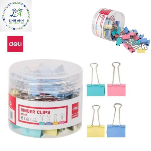 Kẹp bướm màu 19mm deli