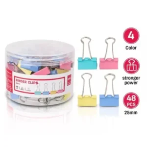 Kẹp bướm màu 25mm deli