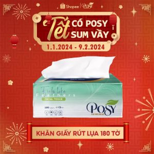 Khăn giấy rút Posy 180 tờ (48 gói/ thùng)
