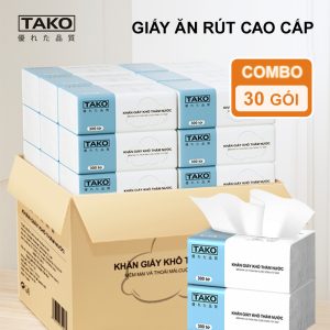Khăn giấy rút Top Gia, thùng 30 gói 4 lớp cao cấp tiện lợi