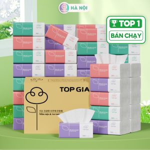 Khăn giấy rút Top Gia, thùng 30 gói 4 lớp cao cấp tiện lợi
