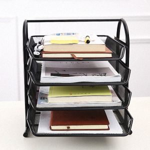 Khay tài liệu sắt 4 tầng