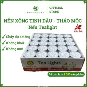 Nến tealight 100 viên cháy 4h, không mùi, không khói