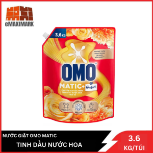 Nước Giặt Omo Matic Cửa Trên Tinh Dầu Nước Hoa Tinh Tế Túi 3.6kg