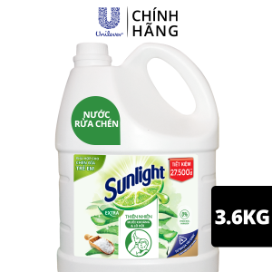 Nước Rửa Chén Sunlight Muối Khoáng Và Lô Hội 3.6kg