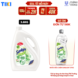 Nước Rửa Chén Sunlight Muối Khoáng Và Lô Hội 3.6kg