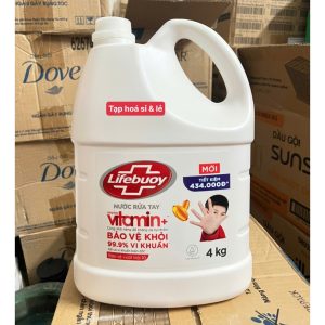 Nước Rửa Tay Lifebuoy Bảo Vệ Vượt Trội can 4kg