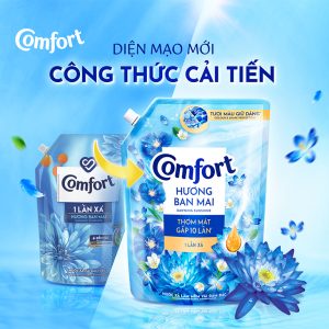 Nước xả vải Comfort 1 lần xả hương ban mai 2.4L