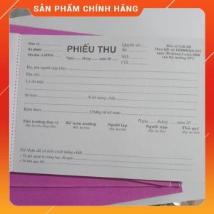 Phiếu Thu A5 1 Liên
