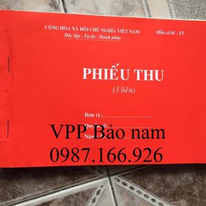 Phiếu Thu A5 3 Liên (100 trang)