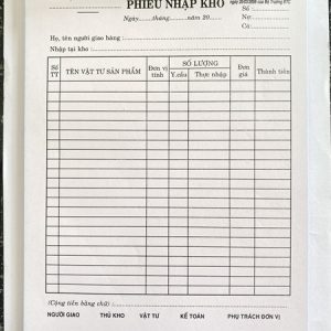 Phiếu Xuất Kho A4 1 Liên