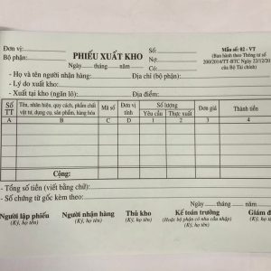 Phiếu Xuất Kho A4 1 Liên