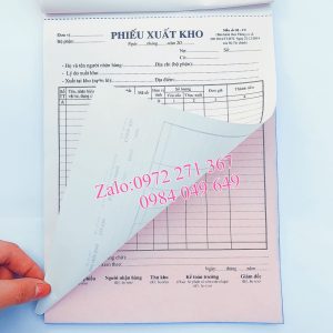Phiếu Xuất Kho A4 2 Liên