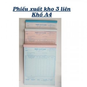 Phiếu Xuất Kho A4 3 Liên