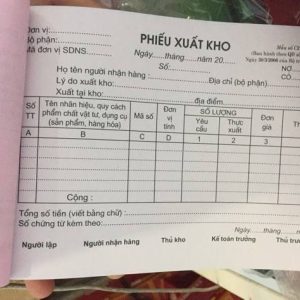 Phiếu Xuất Kho A5 2 Liên