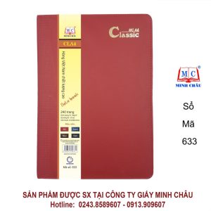 Sổ bìa da A4 Minh Châu 031 (120 Trang)
