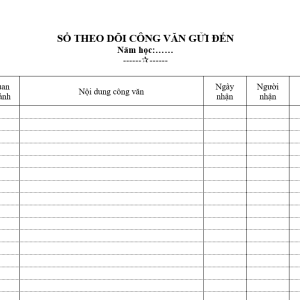 Sổ công văn đến Dày