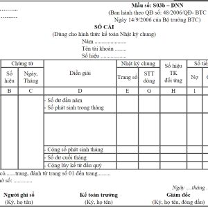 Sổ kế toán tổng hợp 120T