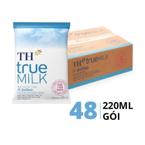 Sữa TH True Milk ít đường (48 gói/ thùng)