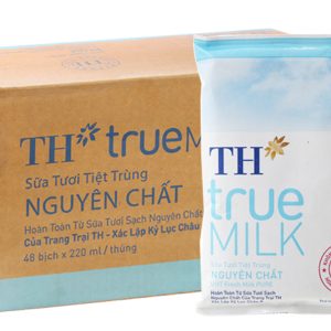 Sữa TH True Milk ít đường (48 gói/ thùng)