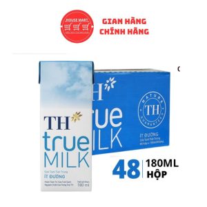 Sữa TH True Milk không đường 180ml (48 hộp/thùng)