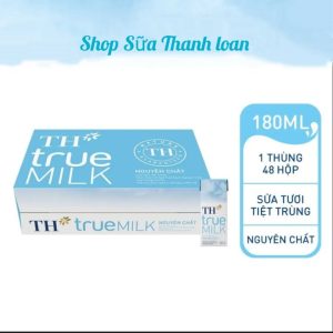 Sữa TH True Milk không đường 180ml (48 hộp/thùng)