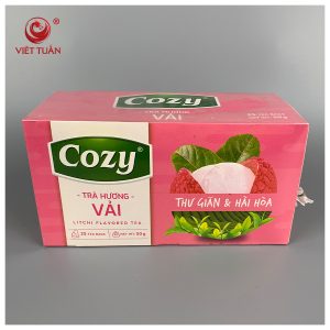 Trà Túi Lọc Cozy Hương Vải Hộp 25 Gói x 2g