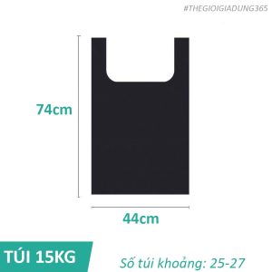 Túi rác đen 15kg loại dày
