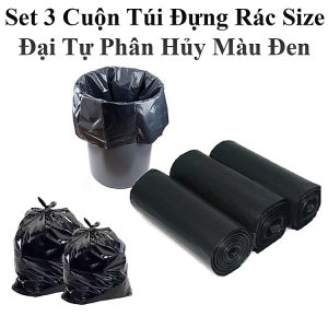Túi rác đen tự phân hủy cuộn 64x78 (3 cuộn / túi)