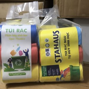 Túi rác màu tự phân hủy cuộn 45*55 (3 cuộn/ túi )