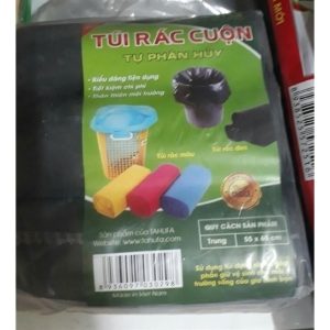 Túi rác màu tự phân hủy cuộn 55x65 (3 cuộn/ túi )